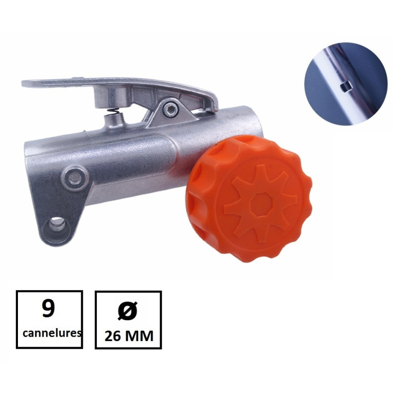 Manchon raccord papillon complet 9 cannelures de moteurs