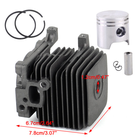 Kit Piston Cylindre 34mm Pour Stihl FS38/FS45/FS46/FS55/HS45/KM55 - Réf. 4140 020 1204 - Pièce Rechange Moteur - 4