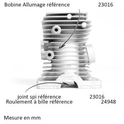 IWBR Tronçonneuse à essence Kit de segments de piston de cylindre de 38 mm  avec goupille de 10 mm for tronçonneuse Stihl MS170 MS180 moteur moteur  pièce de rechange outil de jardin 